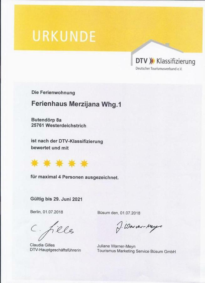 Ferienhaus Merzijana Büsum Exteriér fotografie